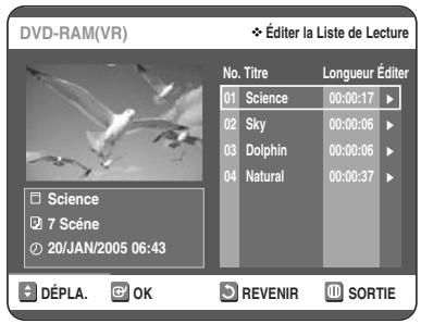 TOSHIBA D-VR 30 - Copie d'un titre de la Liste de Lecture sur une bande video - 1