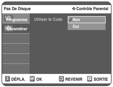 TOSHIBA D-VR 30 - Configuration du contrôle parental - 5