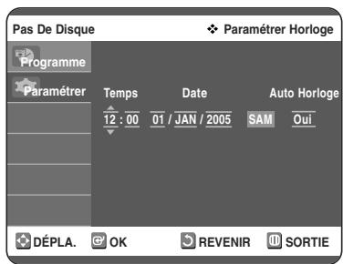 TOSHIBA D-VR 30 - Réglage de la date et de l'heure - 3