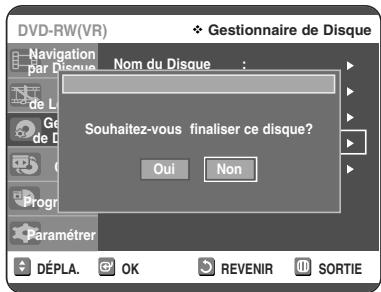 TOSHIBA D-VR 30 - Finalisation du disque - 7