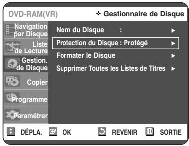 TOSHIBA D-VR 30 - Protection du Disque - 7