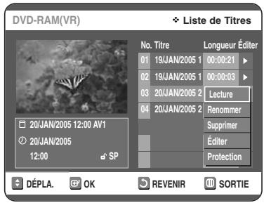 TOSHIBA D-VR 30 - Avec la touche MENU - 3
