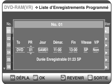 TOSHIBA D-VR 30 - Enregisterr par Minuterie - 8