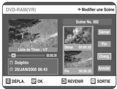 TOSHIBA D-VR 30 - Modification (replacement) d'une scène - 4