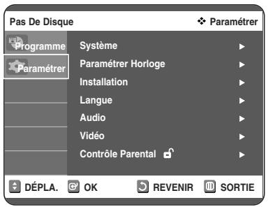 TOSHIBA D-VR 30 - Navigation dans le Menu de l'écran - 1