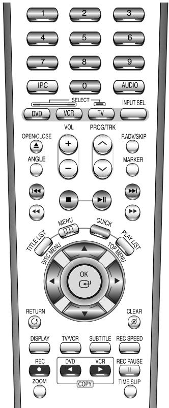 TOSHIBA D-VR 30 - Boutons de la télécommande servant à la lecture MP3 - 1