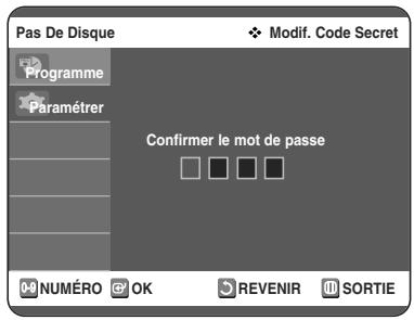TOSHIBA D-VR 30 - Changement du code secret - 3