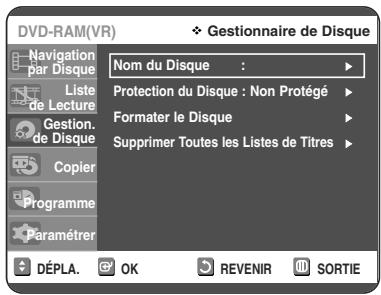TOSHIBA D-VR 30 - Protection du Disque - 5
