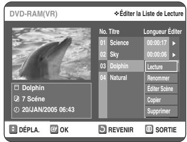 TOSHIBA D-VR 30 - Copie d'un titre de la Liste de Lecture sur une bande video - 2