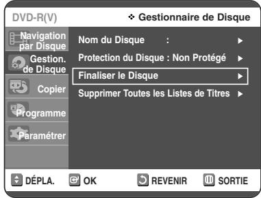 TOSHIBA D-VR 30 - Finalisation du disque - 6
