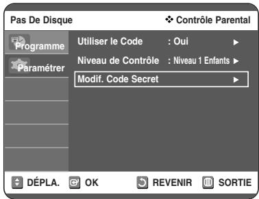 TOSHIBA D-VR 30 - Changement du code secret - 1