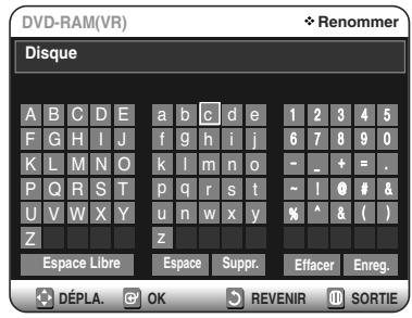 TOSHIBA D-VR 30 - Modification du Nom du Disque - 7