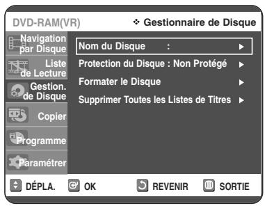 TOSHIBA D-VR 30 - Suppression de toutes les Listes de Titres - 5