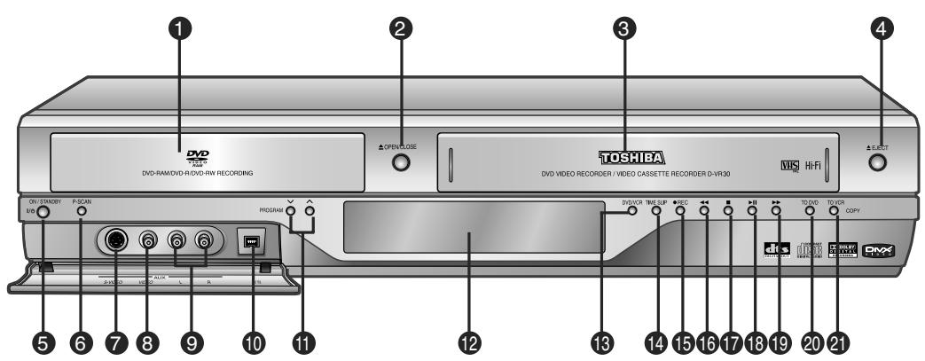 TOSHIBA D-VR 30 - Panneau avant - 1