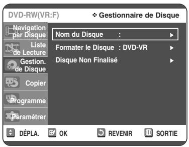 TOSHIBA D-VR 30 - Annulation d'une finalisation de disque (modes V et VR) - 3