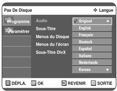 TOSHIBA D-VR 30 - Configuration des options de langue - 3