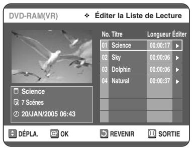 TOSHIBA D-VR 30 - Avec la touche MENU. - 1