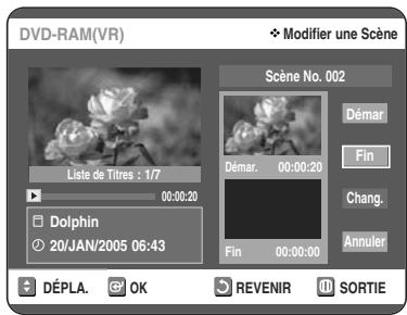 TOSHIBA D-VR 30 - Modification (replacement) d'une scène - 3