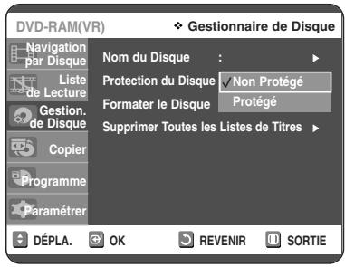 TOSHIBA D-VR 30 - Protection du Disque - 6