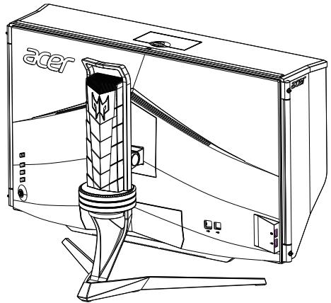 PREDATOR X27P - Installation de la casquette anti-éblouissement du moniteur - 5