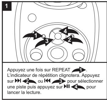 LEXIBOOK K5000BBC - Répéter la lecture d'une piste - 1