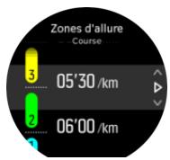 SUUNTO Montre connectee 9 Baro White - Définir les zones d'allure - 1
