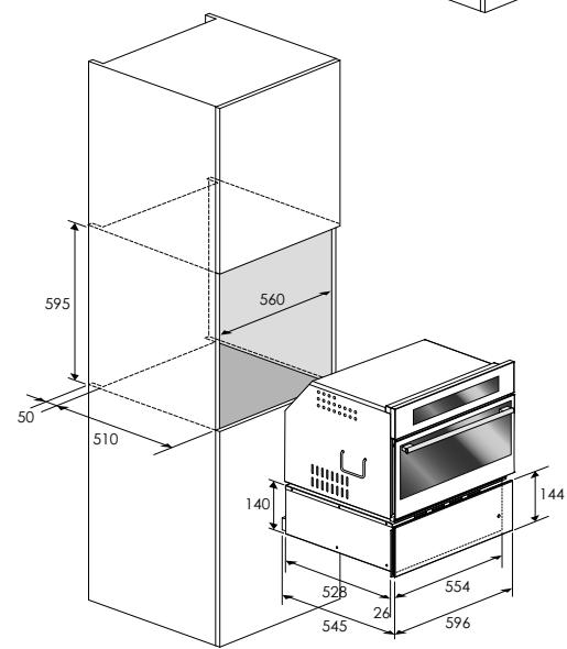 ROSIERES M450B - Installer le four dans une niche. - 3