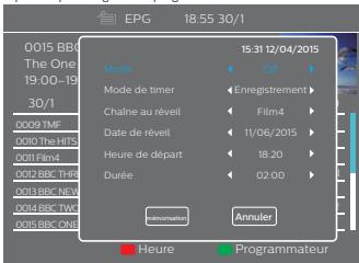 PHILIPS DTR 3000 - Pré-enregistrements EPG: - 1