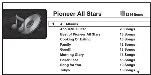 PIONEER BDP-LX70A - Si vous ne l'avez pas encore fait, Sélectionnez 'Home Media Gallery' sur la page Home Menu, puis 'Music'. - 2
