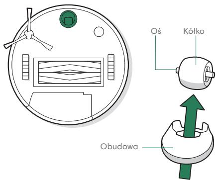 IROBOT J557840JS - Czyszczenie przedniego kółka obrotowego - 1