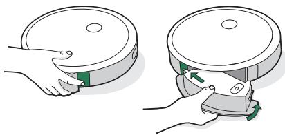 IROBOT J557840JS - CHANGEMENT DE BAC Retirez le bas à poussiè - 2