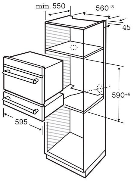 SCHOLTES 50TC1410B - Dimensions d'encastrement - 1