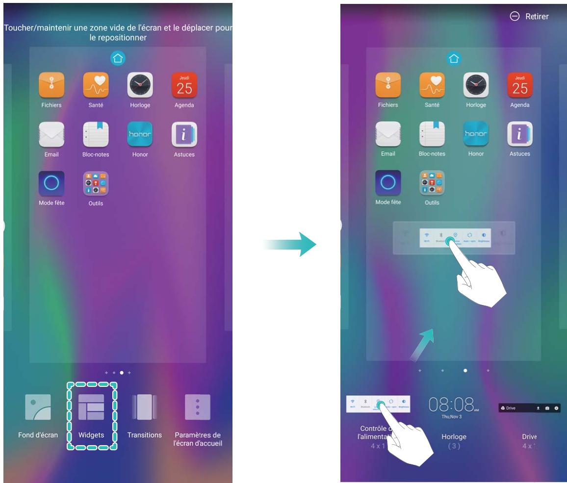 HONOR TELEPHONEPORTABLEPACK10128GB - Gérer les widgets de votre écran d'accueil - 1