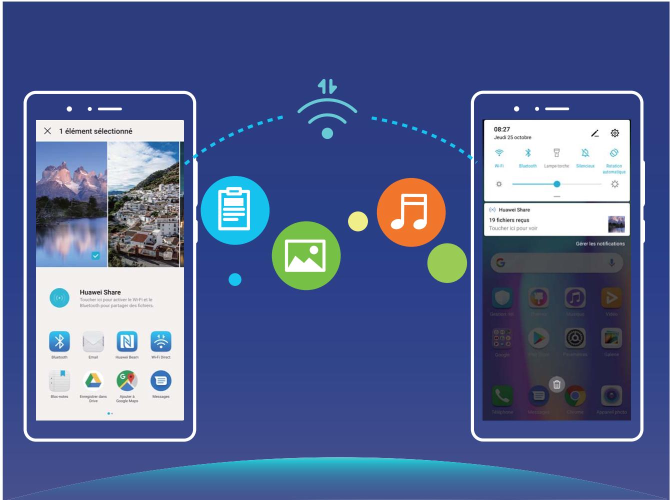 HONOR TELEPHONEPORTABLEPACK10128GB - Transférer des données via wi-fi direct - 1