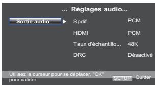 TOSHIBA BDX3100c - Réglages audio - 1