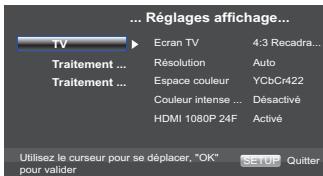 TOSHIBA BDX3100c - Réglages affichage - 1