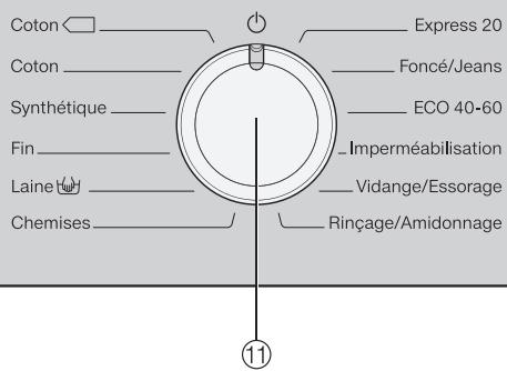 MIELE WWD020 - ④ Touches sensitives pour les Options - 1