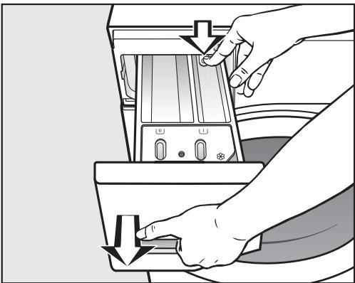 MIELE WWD020 - Extraire le bac à produits - 1