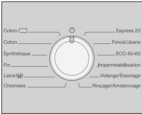 MIELE WWD020 - Sélectionner un programme - 1