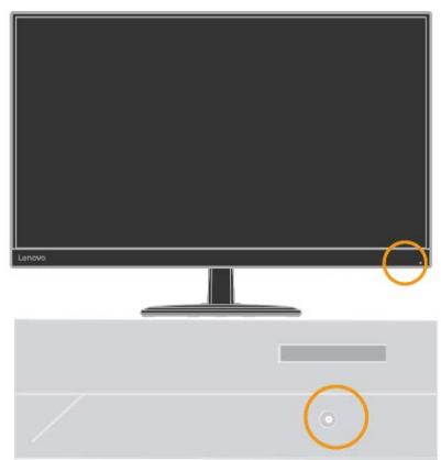 LENOVO ECRAND27-50 - Connecter et allumer votre moniteur - 14