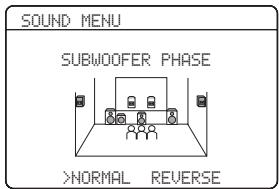 YAMAHA RXV661 - PHASE du caisson de graves subwoofer PHASE - 1