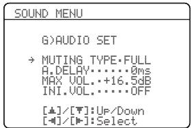 YAMAHA RXV661 - Réglages sonores g)audio SET - 1