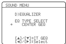YAMAHA RXV661 - Sélection du type d'égaliseur EQ type SELECT - 1