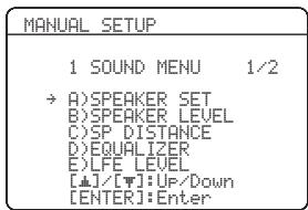 YAMAHA RXV661 - Utilisation de SET MENU - 7
