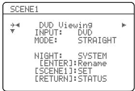 YAMAHA RXV661 - Réglez le/selecteur de mode de fonctionnement sur LAMP puis appuyez 3 secondes sur la touche ASCENE souhaitée. - 1