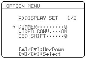 YAMAHA RXV661 - OPTION MENU - 3