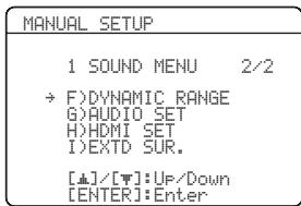 YAMAHA RXV661 - Utilisation de SET MENU - 5