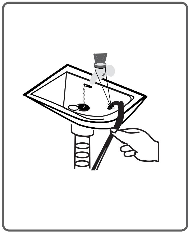 TECNOLEC TLL106 - Risque d'inondation ! (dans le cas d'une installation sur un lavabo, bac ou évier). - 2