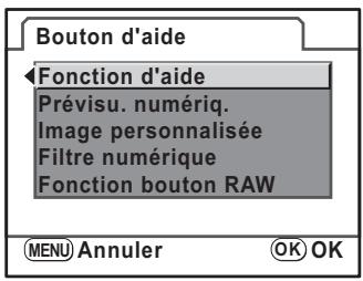 PENTAX K-M - Paramétrage de la fonction du bouton ② - 3