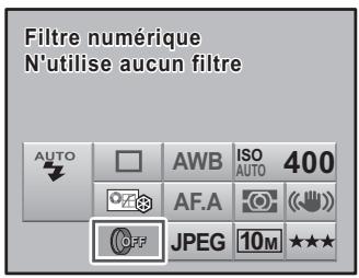 PENTAX K-M - Appuyez sur le bouton OK de l'écran de contrôle. - 1